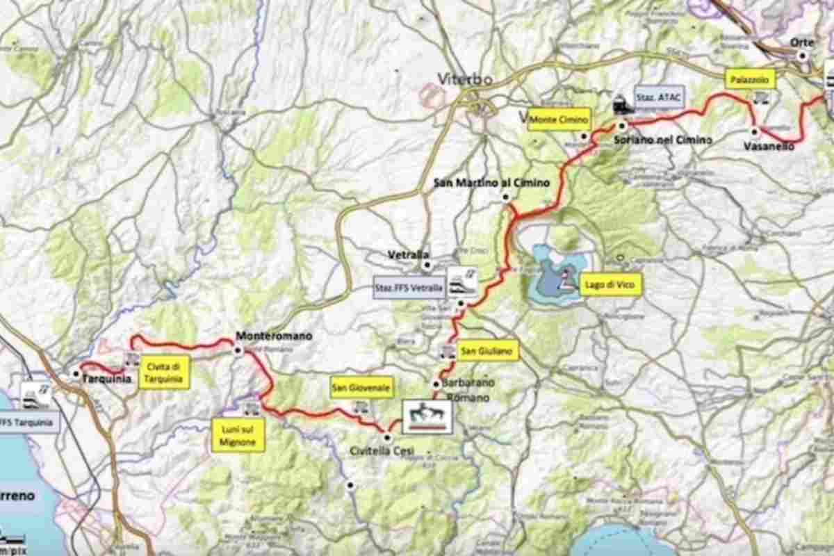 Itinerario del Cammino della Tuscia103